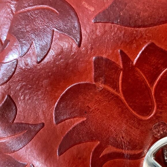 Ladies Valentina Embossed Leather Handbag Handmade in Italy - Picture 8 of 10